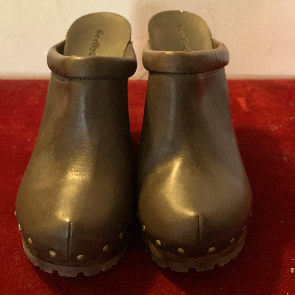 See by Chloe Faux Leather Platform Wedge Clog